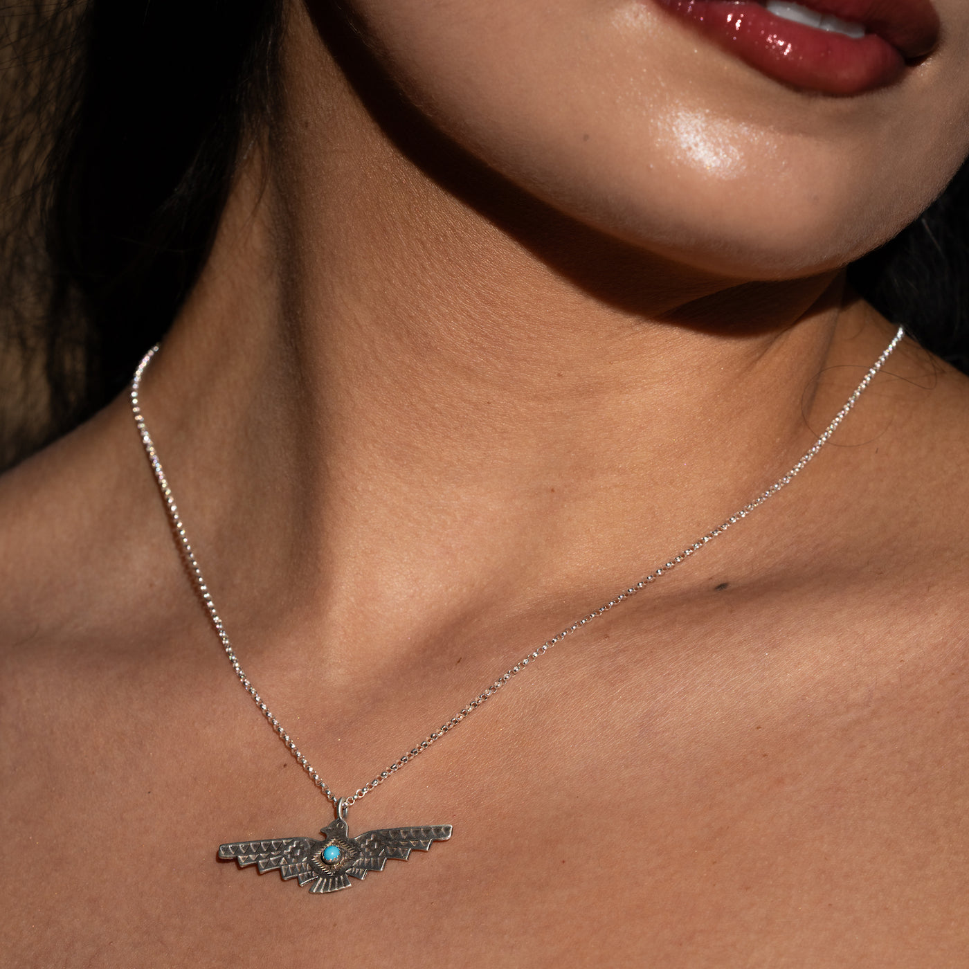 Thunderbird Rising Necklace Turquoise Stone