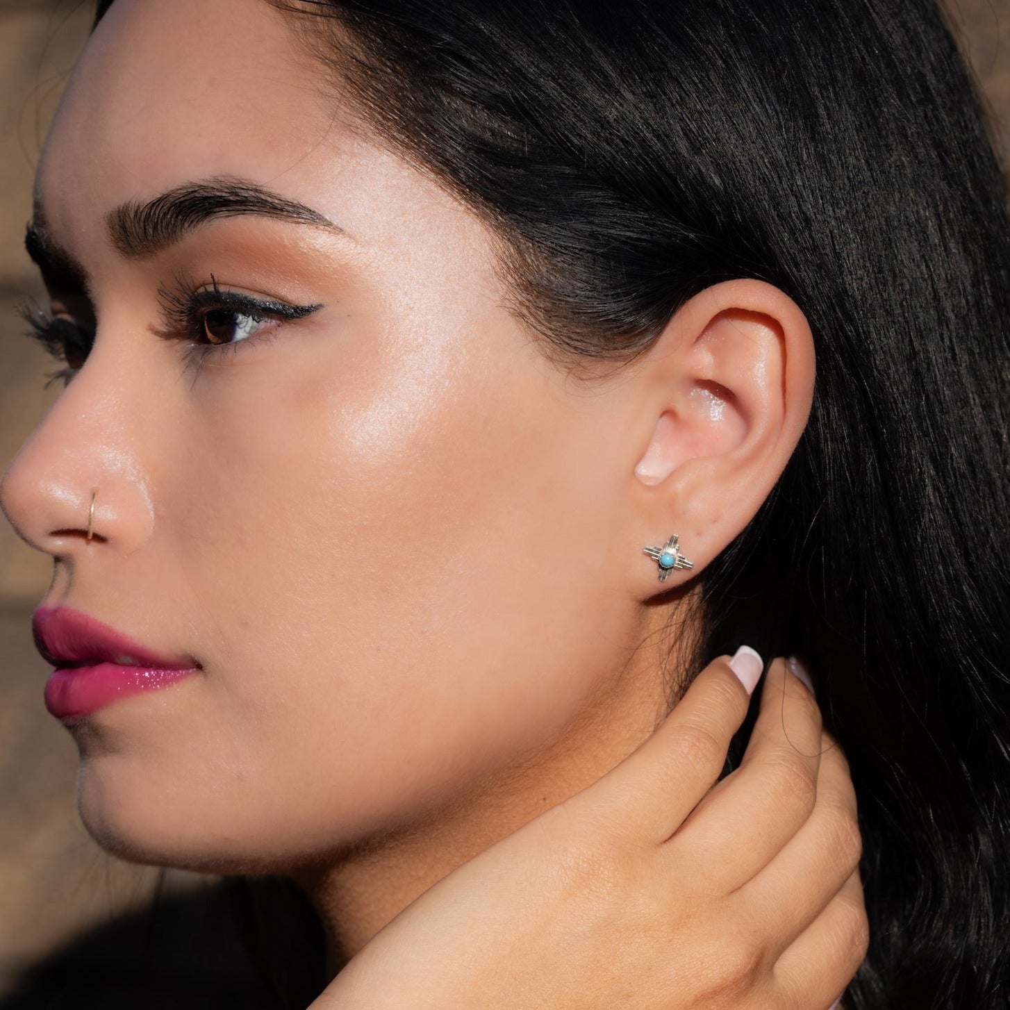 Enchantment: Turquoise Mini Zia Stud Earrings – T.Skies Jewelry