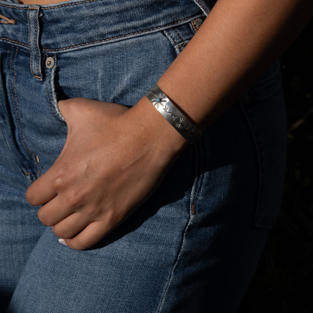 Stamp Dancer: Turquoise Garden Cuff Bracelet