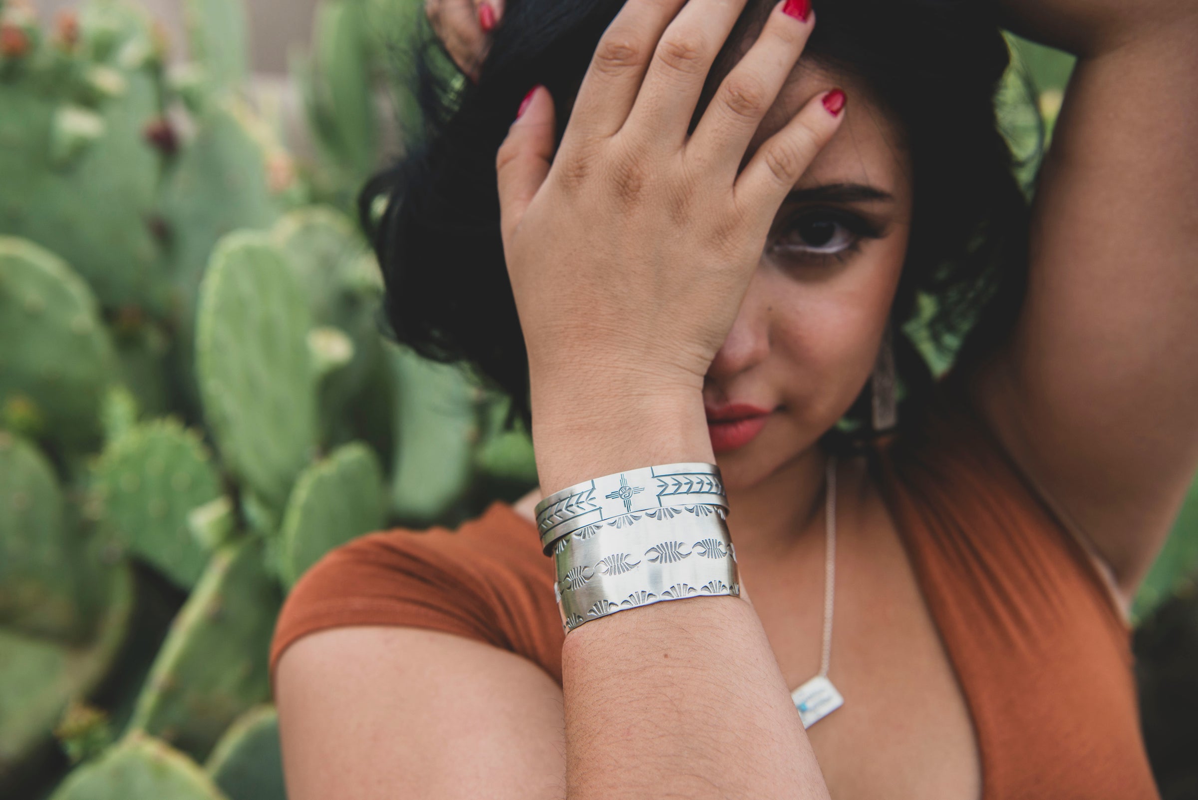 Stackable Hand Stamped Bracelets, Earrings, and Necklaces | Sterling Silver Bracelets | TSkies Southwest Jewelry