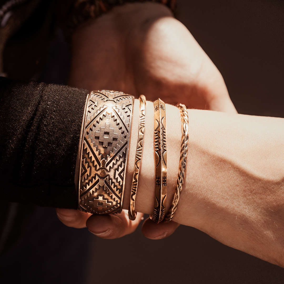 SkyWeaver: Bronze Full Loom Cuff Bracelet