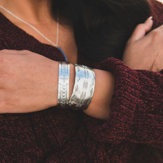 Sterling Silver Cuff Bracelet Handstamped