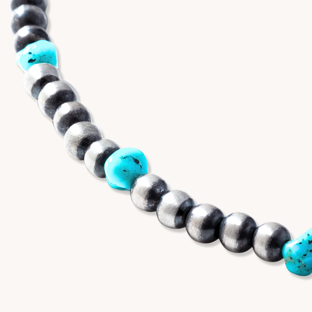 Desert Blossom: Turquoise Petite Pearls Bracelet (3mm)