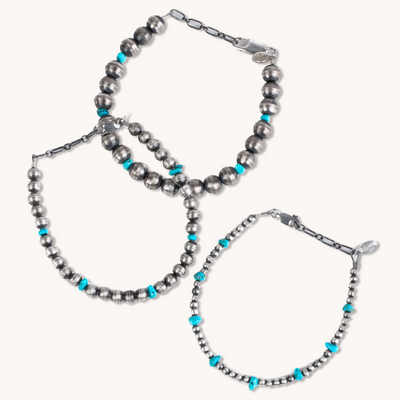 Desert Blossom: Turquoise Desert Pearls Bracelet Set