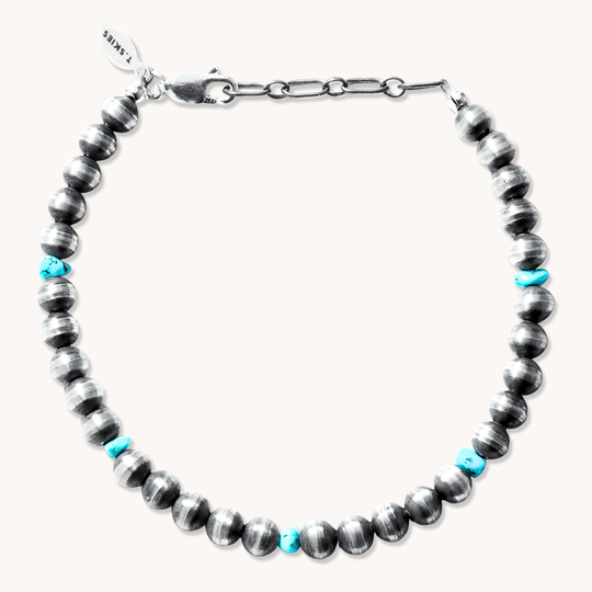 Desert Blossom: Turquoise Classic Pearls Bracelet (5mm)