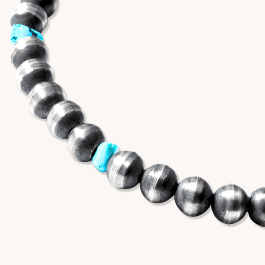 Desert Blossom: Turquoise Classic Pearls Bracelet (5mm)
