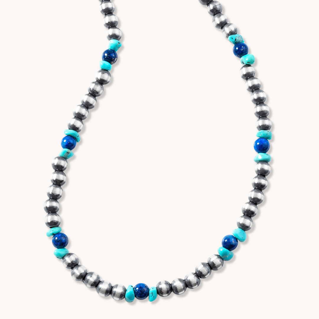 Desert Blossom: Lapis Wellspring Necklace (4mm)