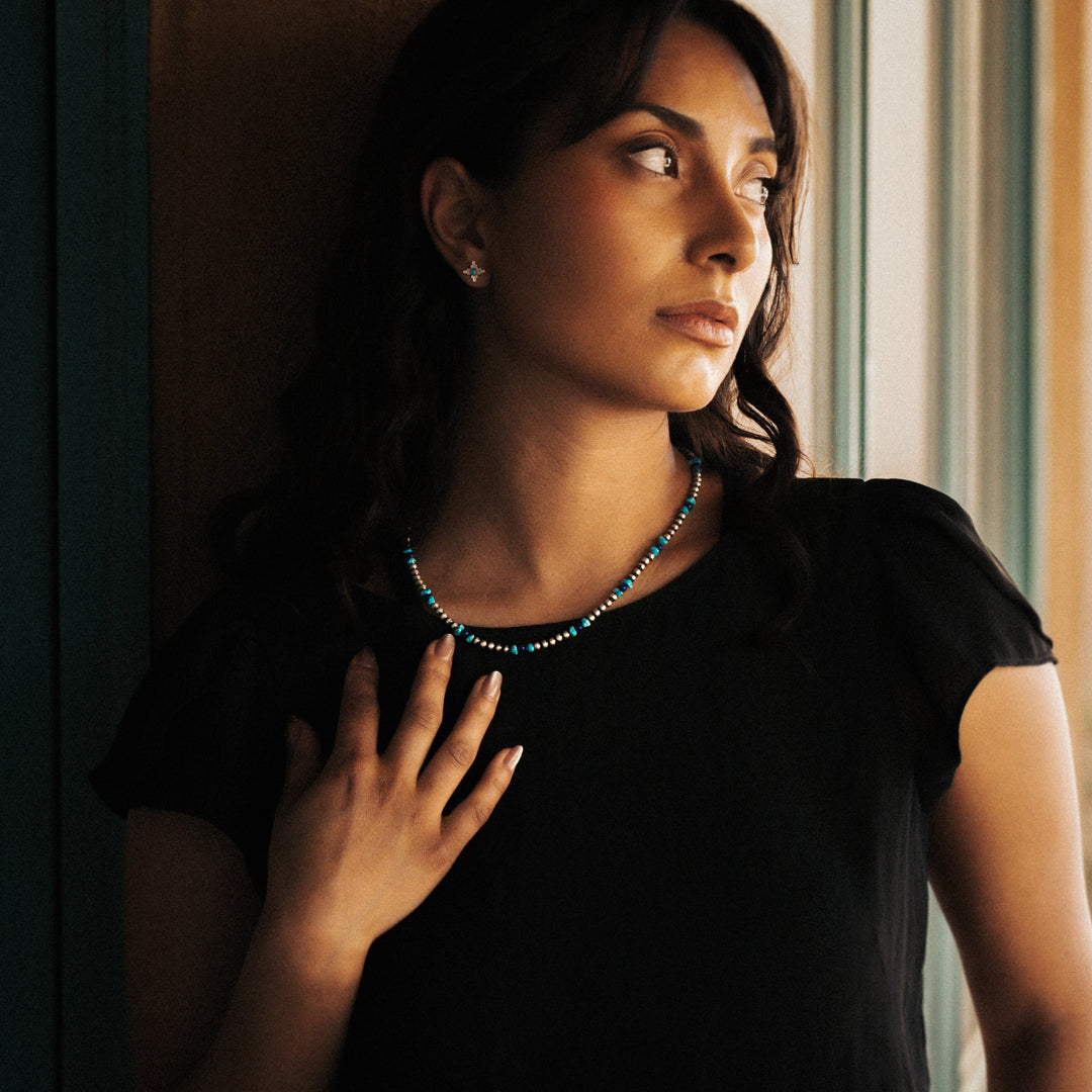 Desert Blossom: Lapis Wellspring Necklace (4mm)