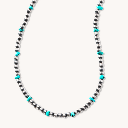 Desert Blossom: Turquoise Petite Pearls Necklace