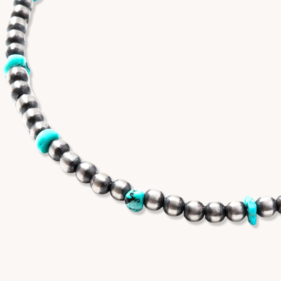 Desert Blossom: Turquoise Petite Pearls Necklace