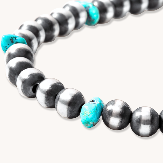 Desert Blossom: Turquoise Classic Pearls Necklace (5mm)