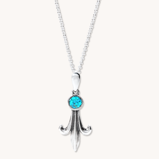 Desert Blossom: Turquoise Corn Blossom Pendant