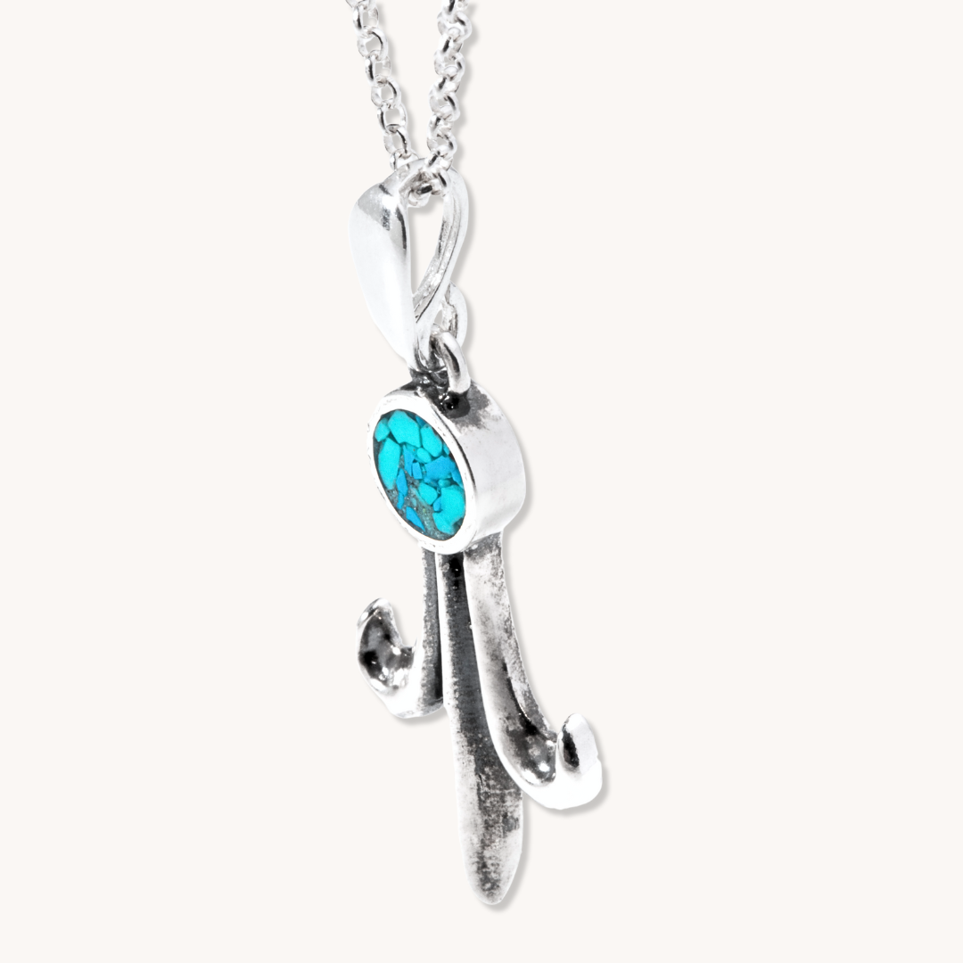 Desert Blossom: Turquoise Corn Blossom Pendant