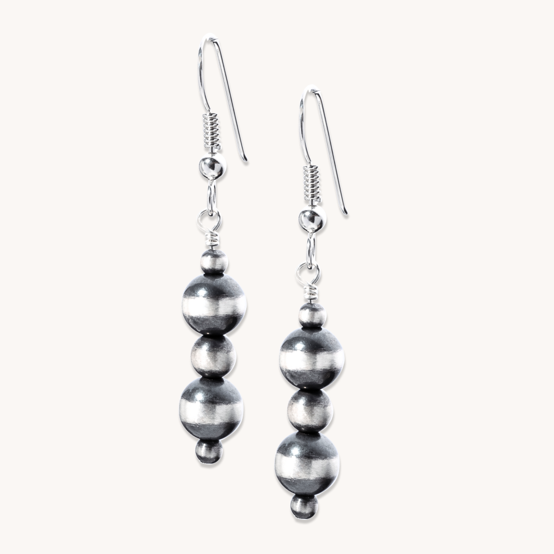 Desert Blossom: Flower Bud Earrings (Rustic Patina)