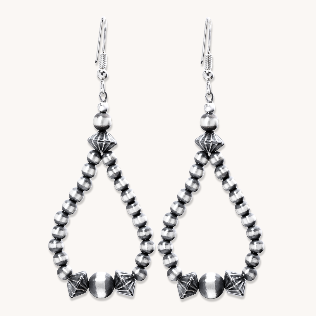 Desert Blossom: Cactus Flower Earrings (Rustic Patina)