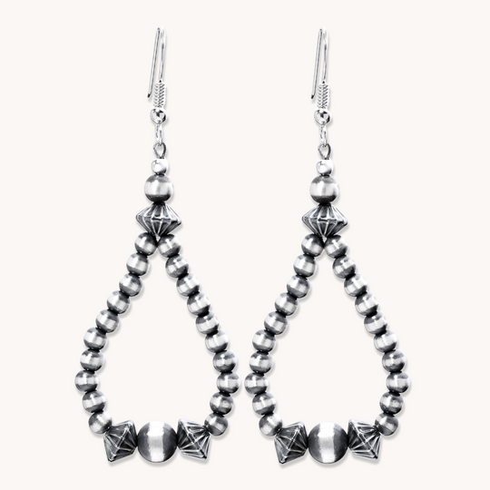 Desert Blossom: Cactus Flower Earrings (Rustic Patina)