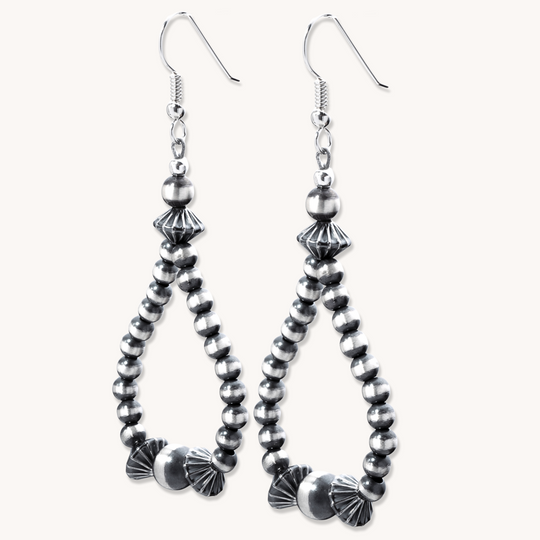 Desert Blossom: Cactus Flower Earrings (Rustic Patina)
