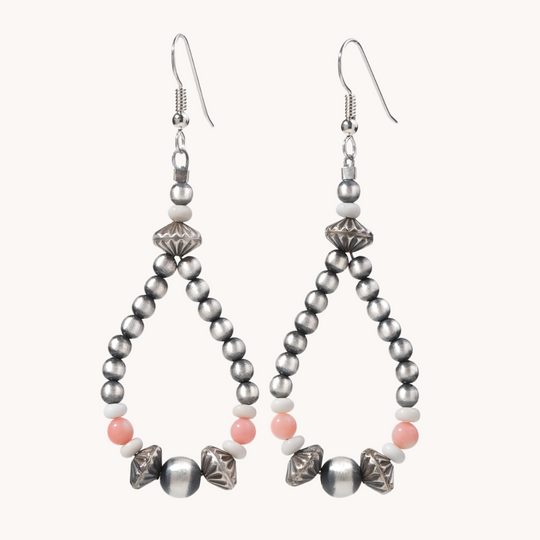 Desert Blossom: Pink Desert Cactus Flower Earrings