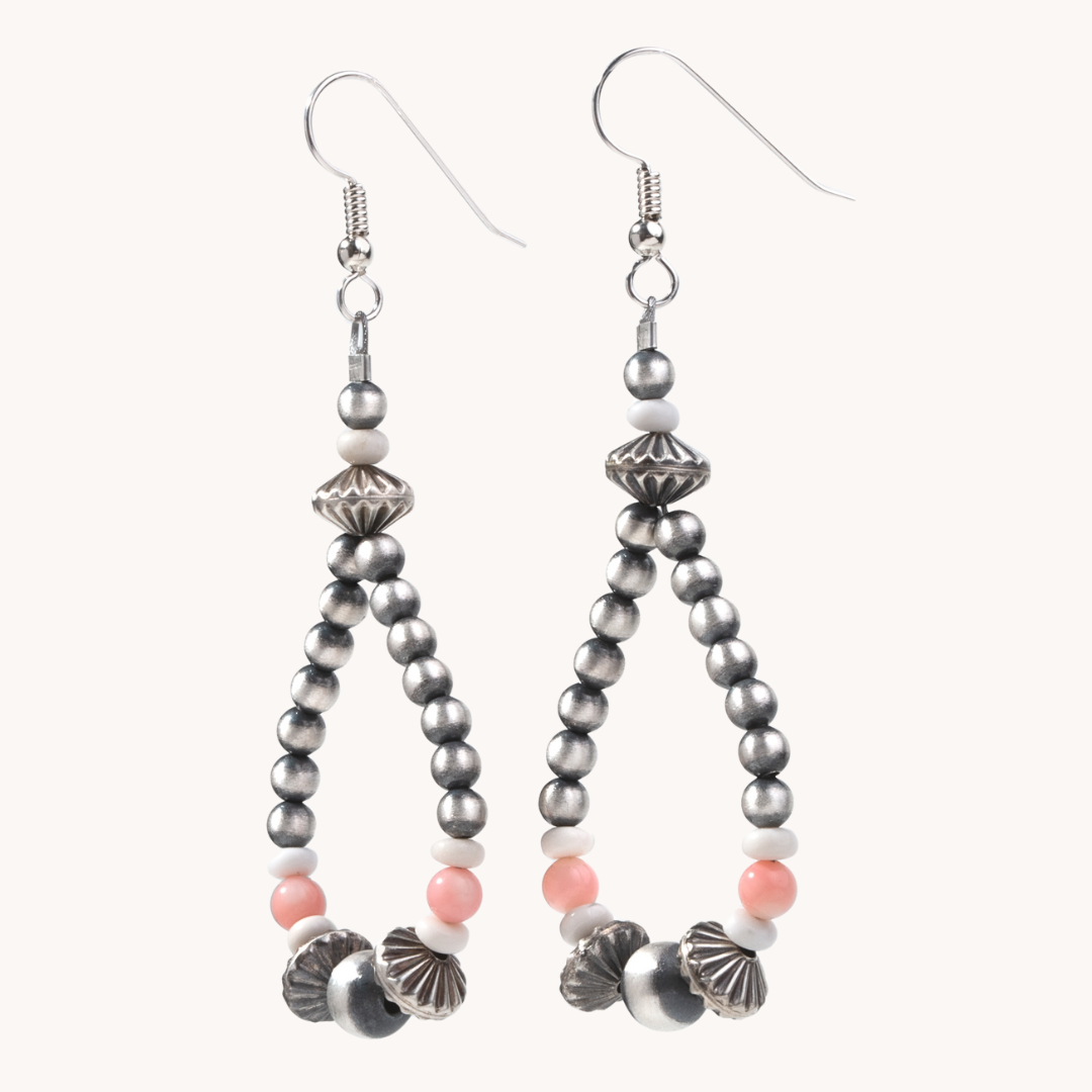 Desert Blossom: Pink Desert Cactus Flower Earrings