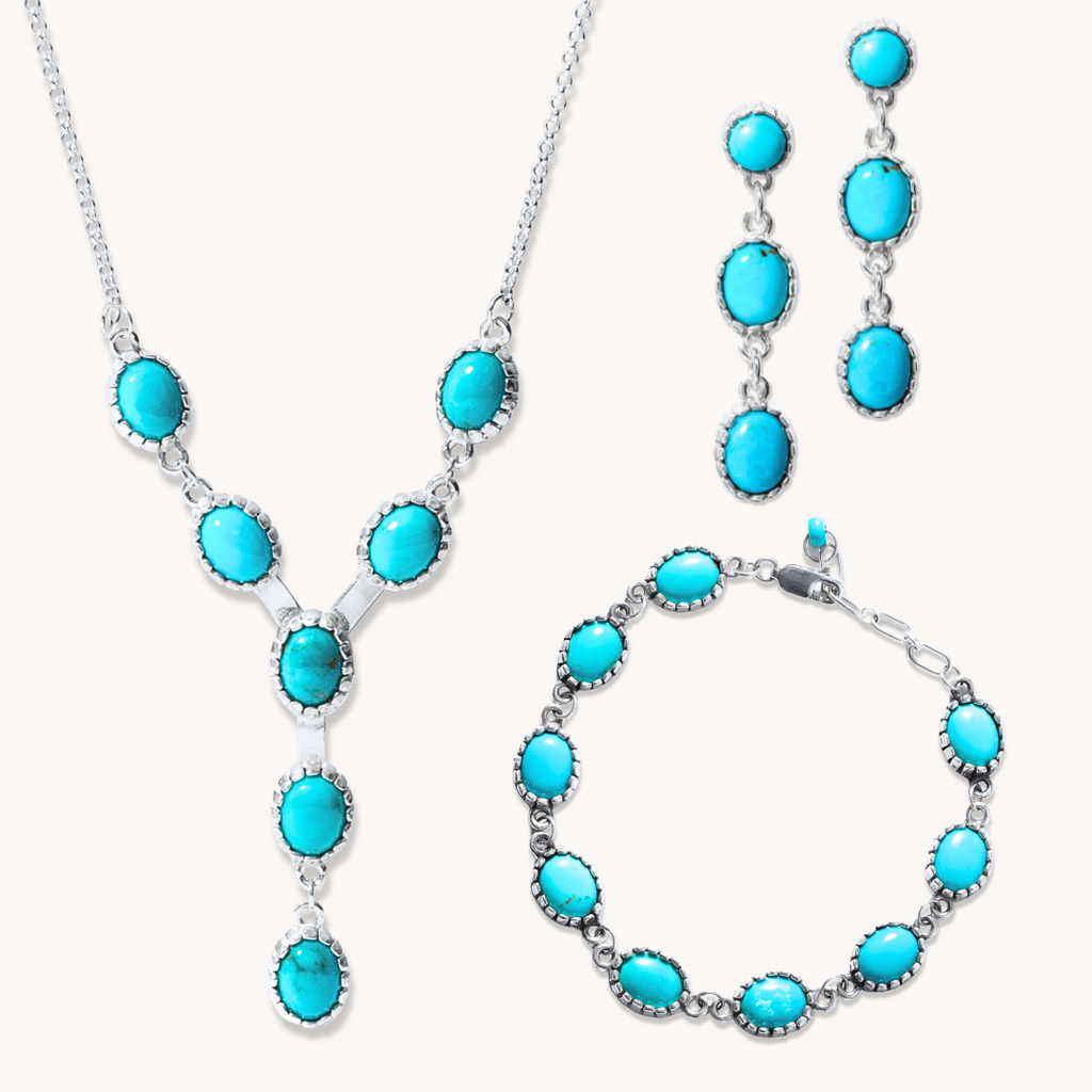 Turquoise 3-Piece Jewelry Set, Shop Southwest Jewelry Set – T.Skies Jewelry