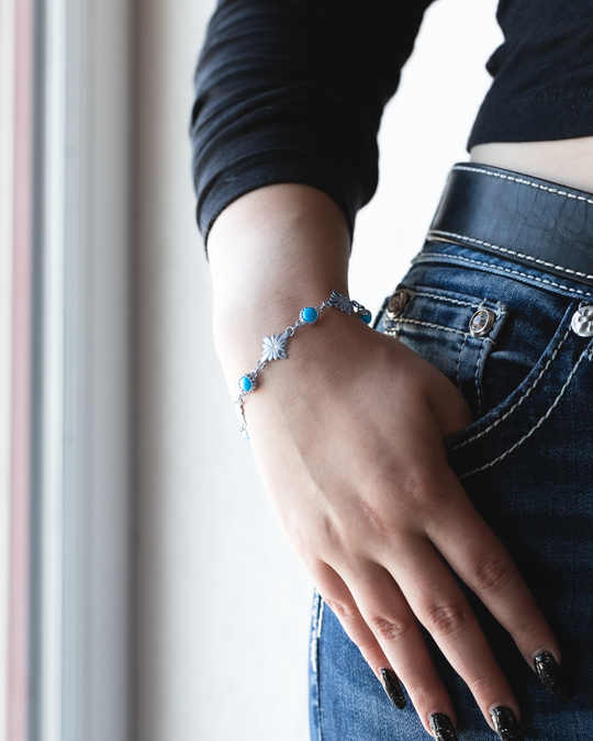 Radiante: Turquoise Stardrop Chain Bracelet