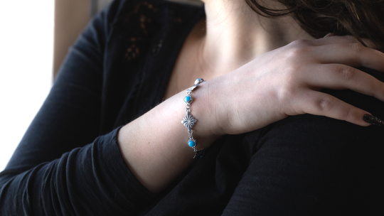 Radiante: Turquoise Stardrop Chain Bracelet