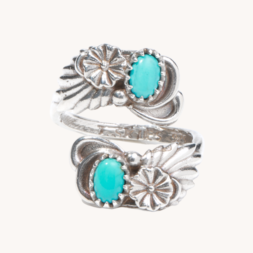 Radiante: Turquoise Helix Adjustable Ring