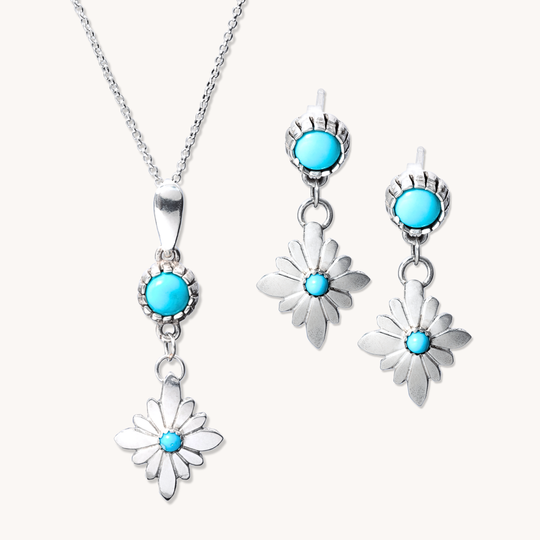 Radiante: Turquoise Stardrop Necklace & Earrings Set