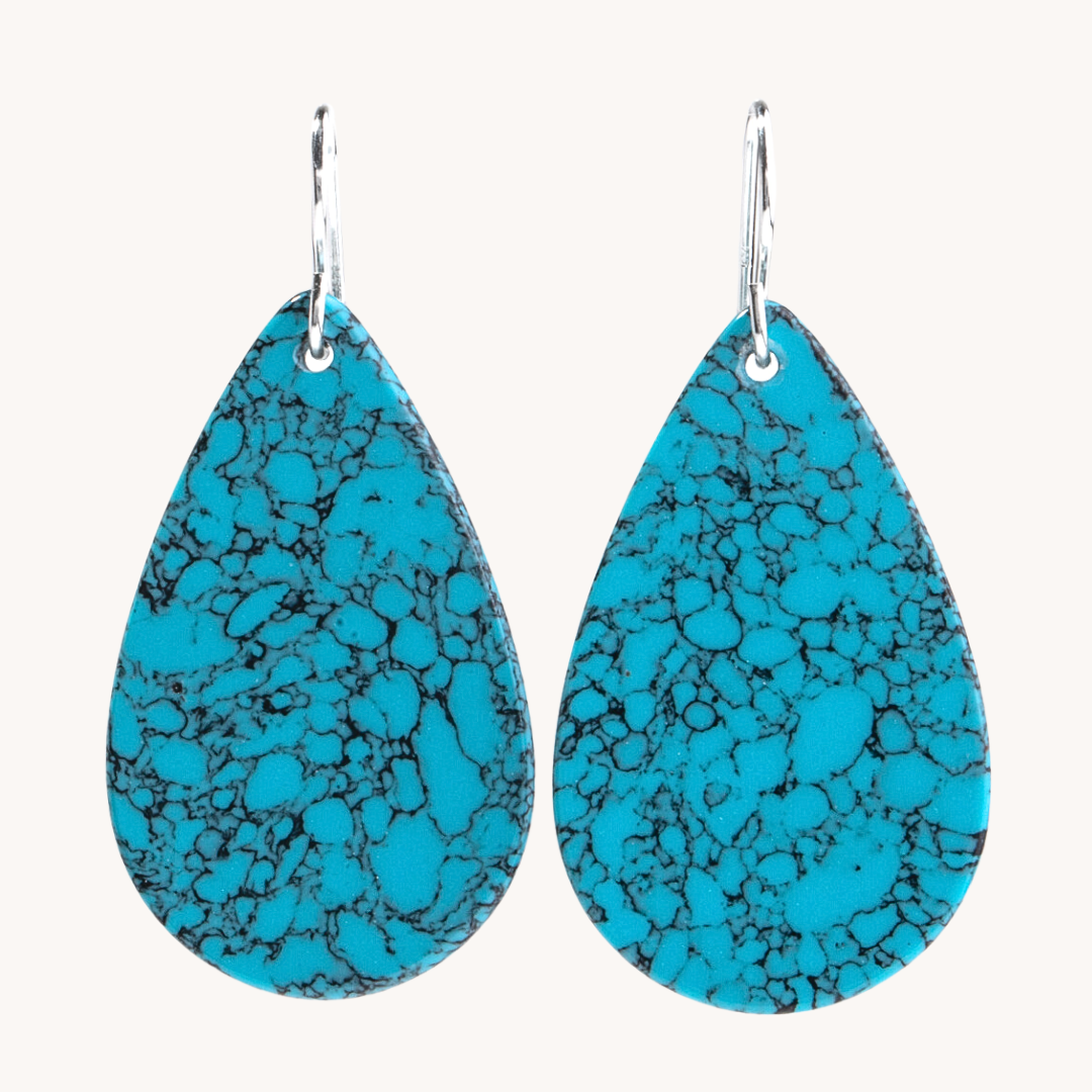 Radiante: Upcycled Light Blue Turquoise Earrings