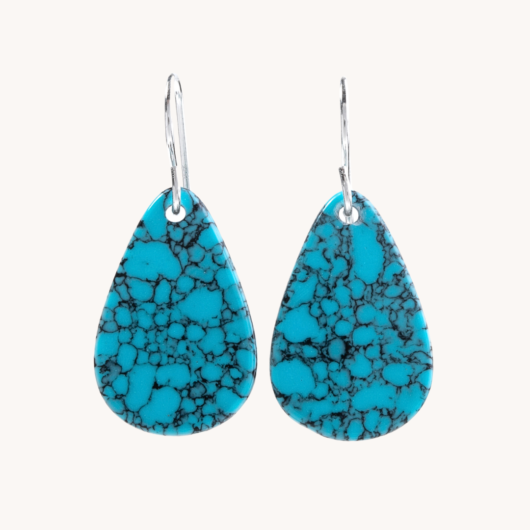 Radiante: Upcycled Light Blue Turquoise Earrings