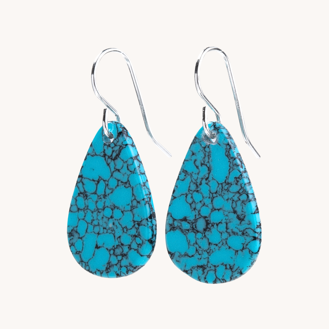 Radiante: Upcycled Light Blue Turquoise Earrings