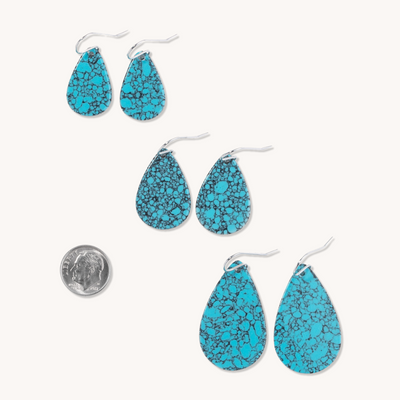 Radiante: Upcycled Light Blue Turquoise Earrings