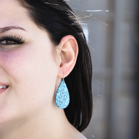 Radiante: Upcycled Light Blue Turquoise Earrings