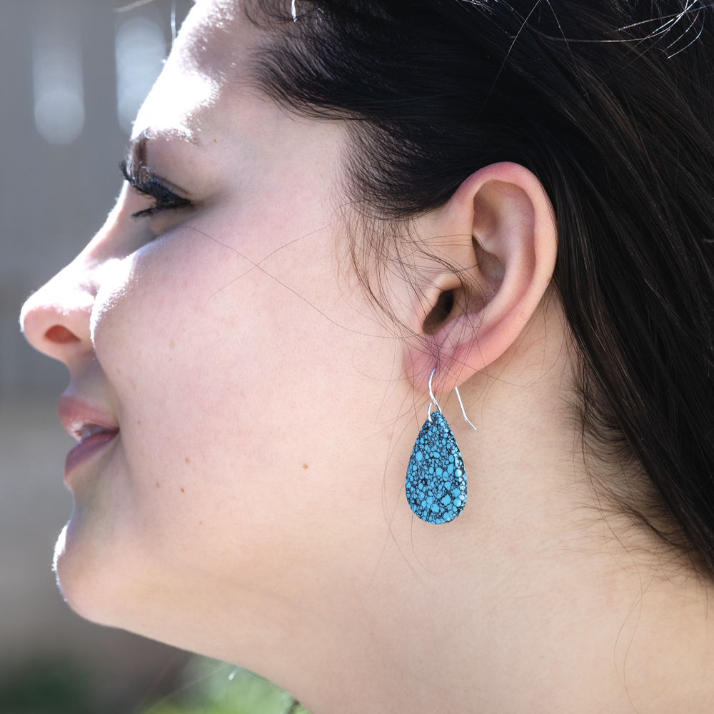 Radiante: Upcycled Light Blue Turquoise Earrings