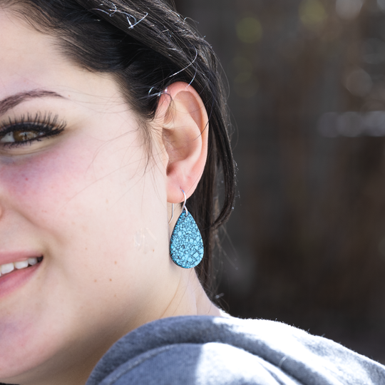 Radiante: Upcycled Light Blue Turquoise Earrings