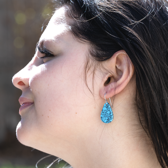 Radiante: Upcycled Light Blue Turquoise Earrings