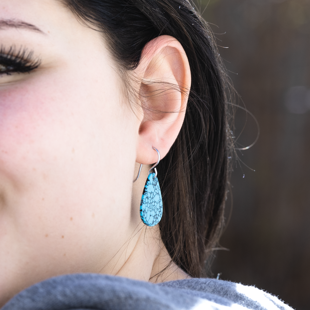 Radiante: Upcycled Light Blue Turquoise Earrings