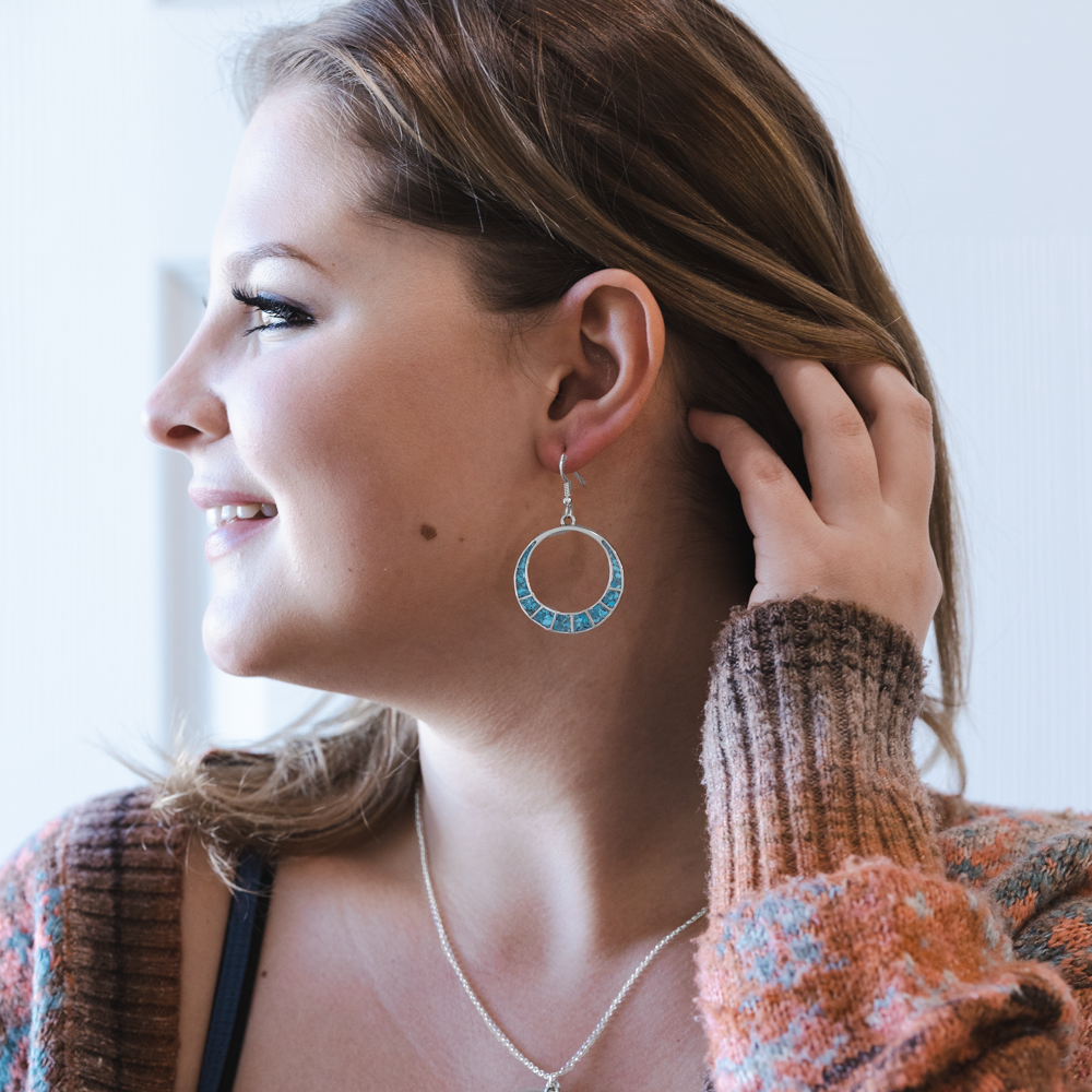 Radiante: Solar Eclipse Turquoise Earrings