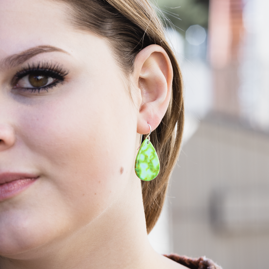 Radiante: Upcycled Sonoran Green Earrings