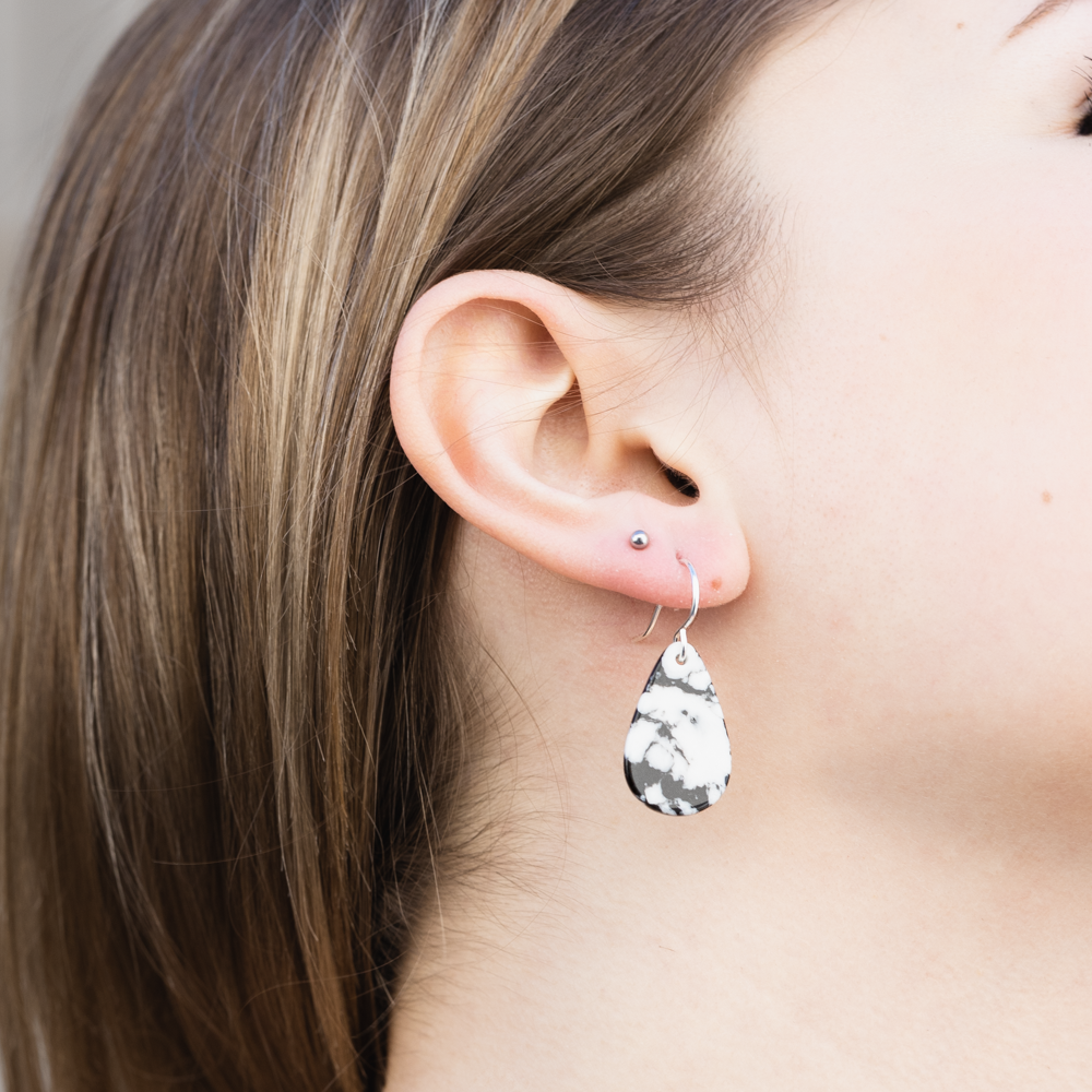 Radiante: Upcycled White Buffalo Earrings