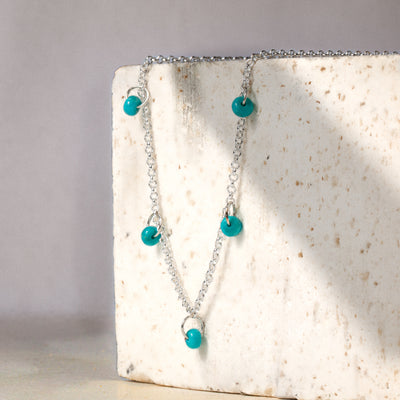 Unique Turquoise Stone Necklace by TSkies