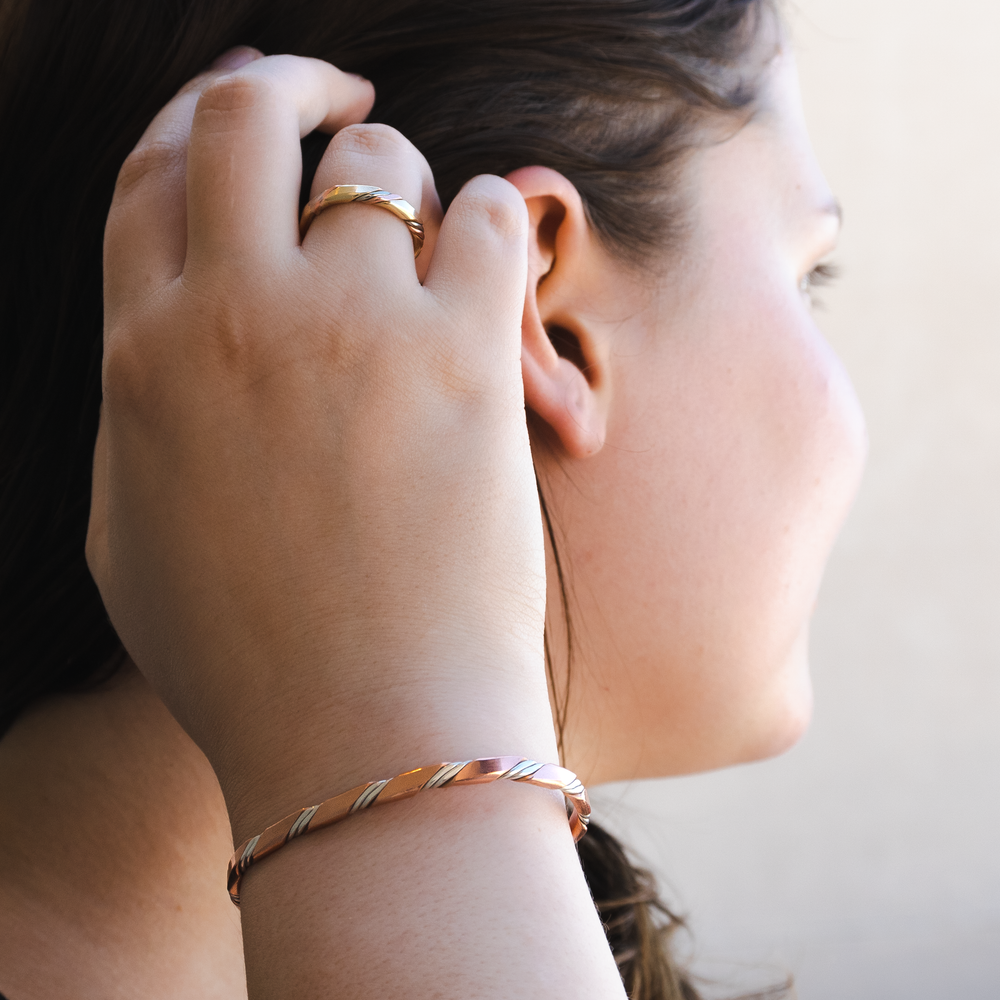 Two-Tone Twist Bracelet