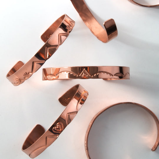 Hand-Stamped Mystery Copper Bracelets