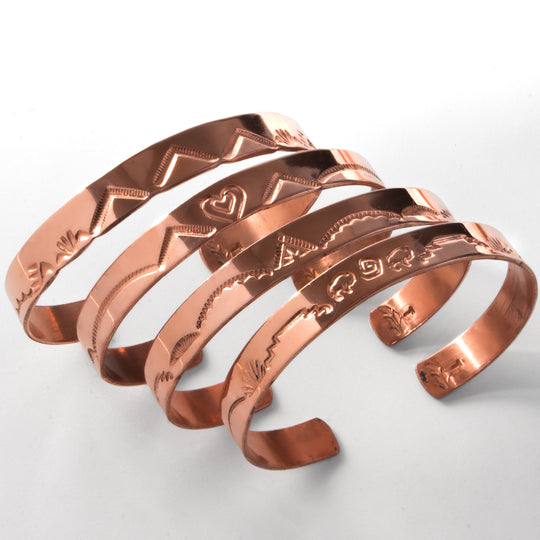 Hand-Stamped Mystery Copper Bracelets