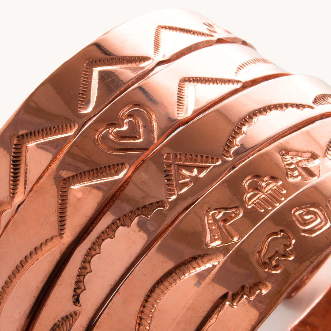 Hand-Stamped Mystery Copper Bracelets