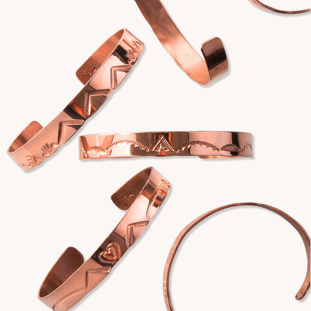 Hand-Stamped Mystery Copper Bracelets