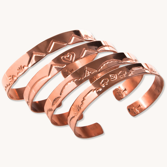 Hand-Stamped Mystery Copper Bracelets