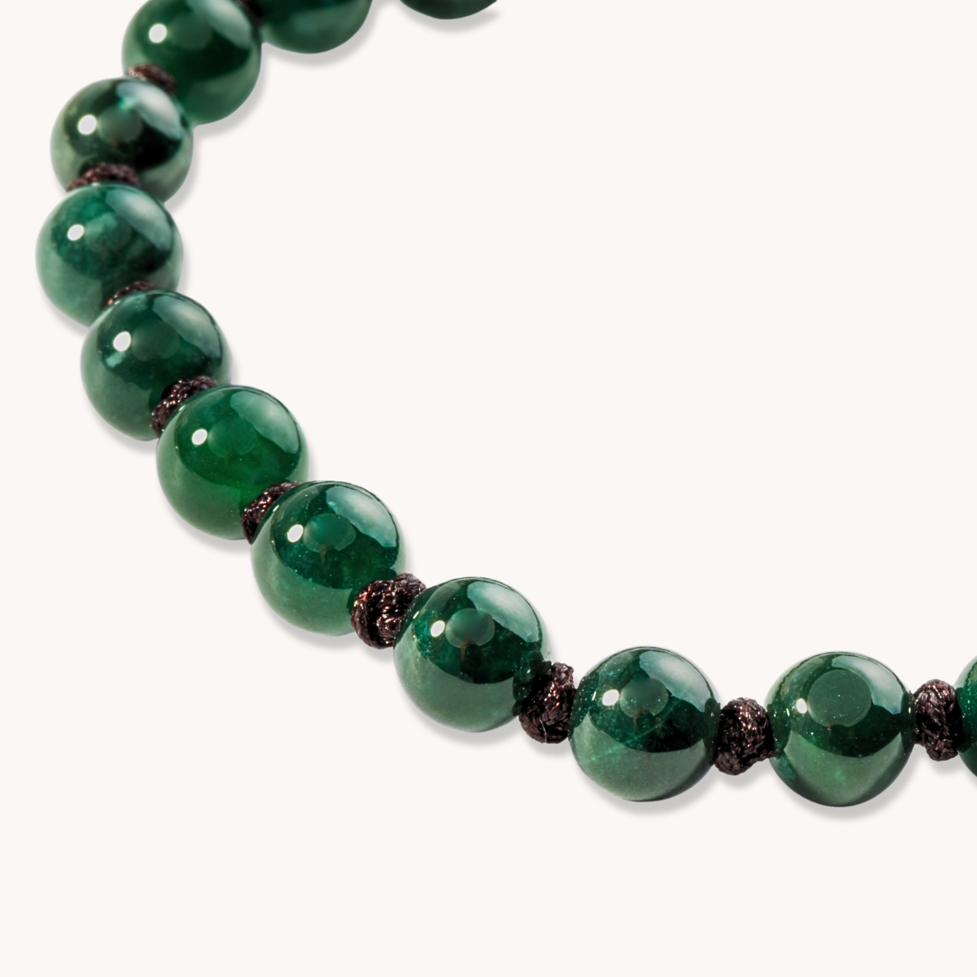 Green Jade Beaded Bracelet