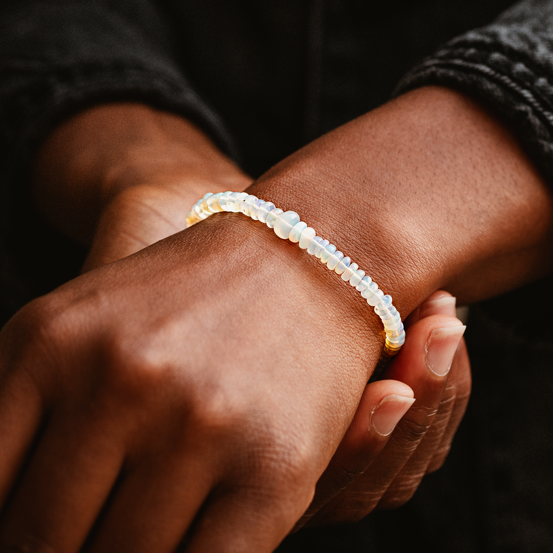 Natural Opal Beaded Bracelet
