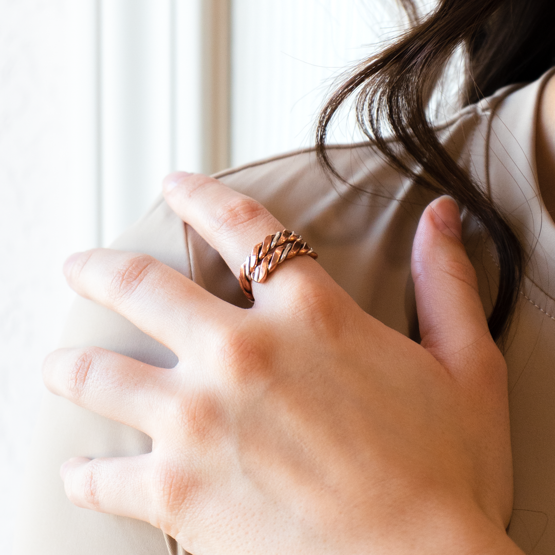 Two-Tone Twist Adjustable Ring